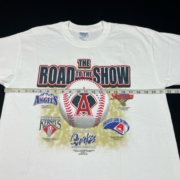 Vtg Anaheim Angels Mens Road To Show T-Shirt Sz Large Y2k Minor League A8 - Picture 8 of 9